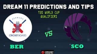Dream11 Team Bermuda vs Scotland ICC Men’s T20 World Cup Qualifiers – Cricket Prediction Tips For Today’s T20 Match 30 Group A BER vs SCO at Dubai